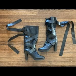 Black Leather Chloe Boots